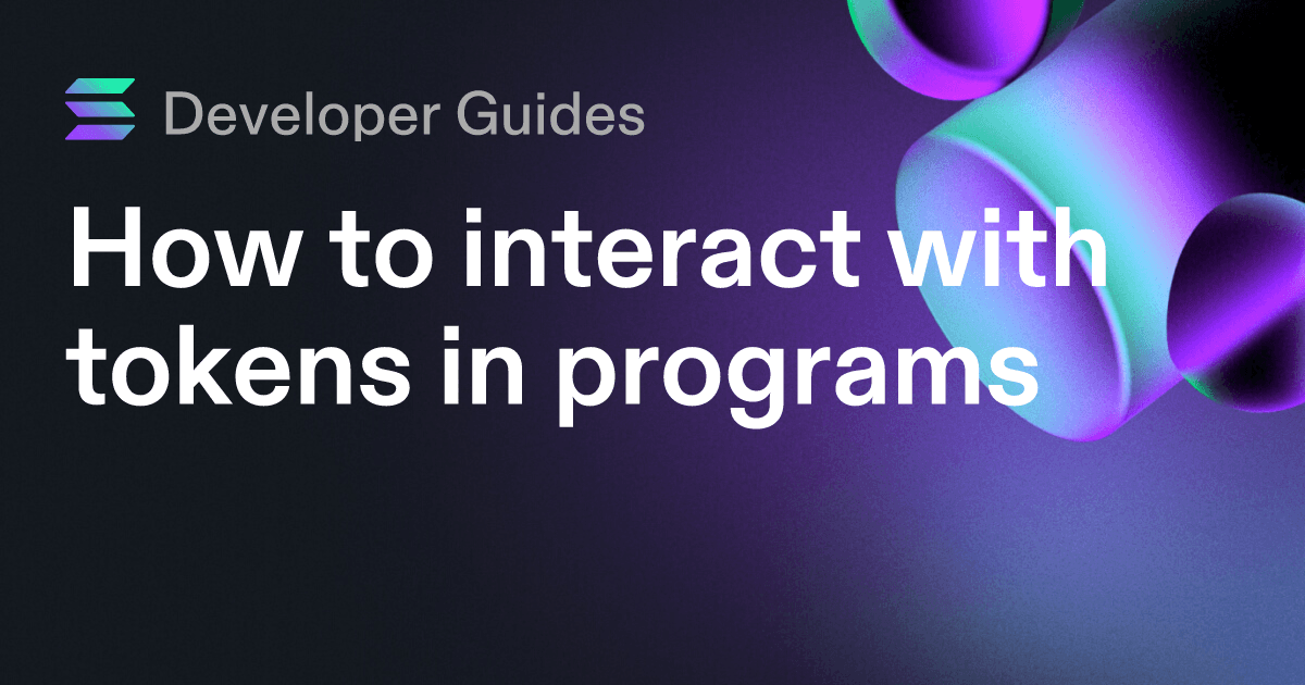 How interact with tokens in programs